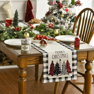 Factory in stock supply Christmas table runner cloth interior decoration linen table runner American restaurant table tablecloth table towel