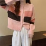 条纹秋冬新款拼色针织衫