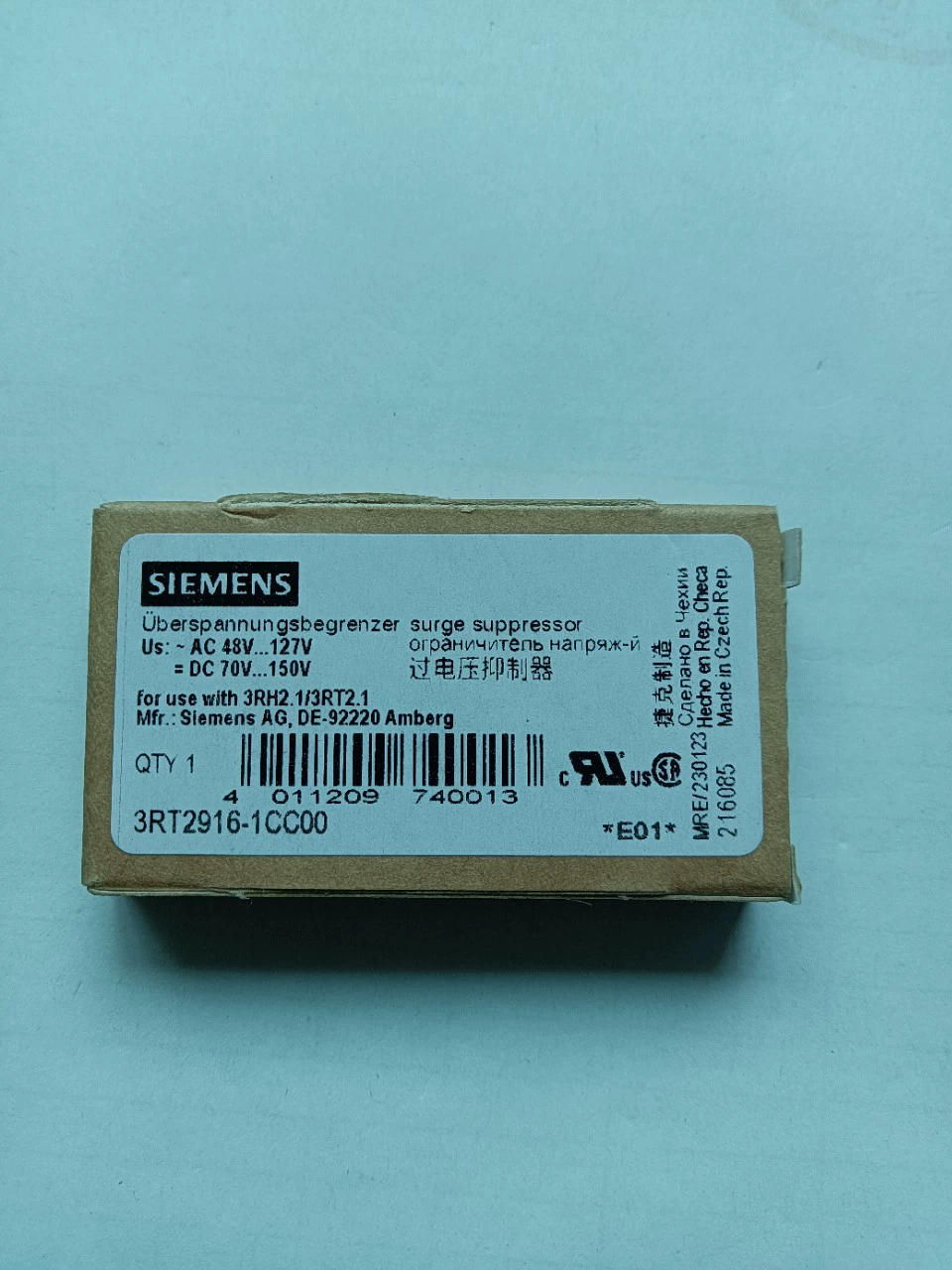 Совершенно новый оригинальный импортный ограничитель перенапряжения катушки контактора 3RT2916-1CC00