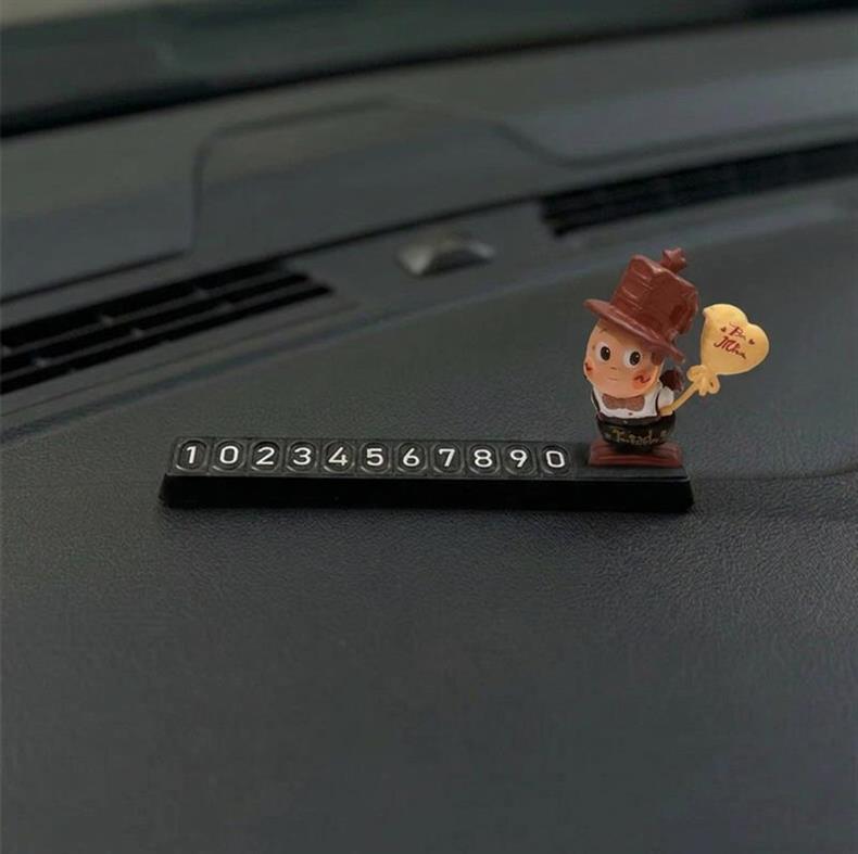 Cute Star-Shaped Car Temporary Parking Number Plate, Moving Car Card, Phone Number Plate, 2026 New Model, Internet Celebrity Girl Decoration