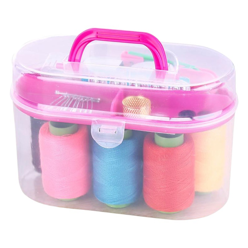 Gran caja de costura traje hogar portátil de 10 piezas MINI herramienta hilo de coser kit de costura multifuncional al por mayor