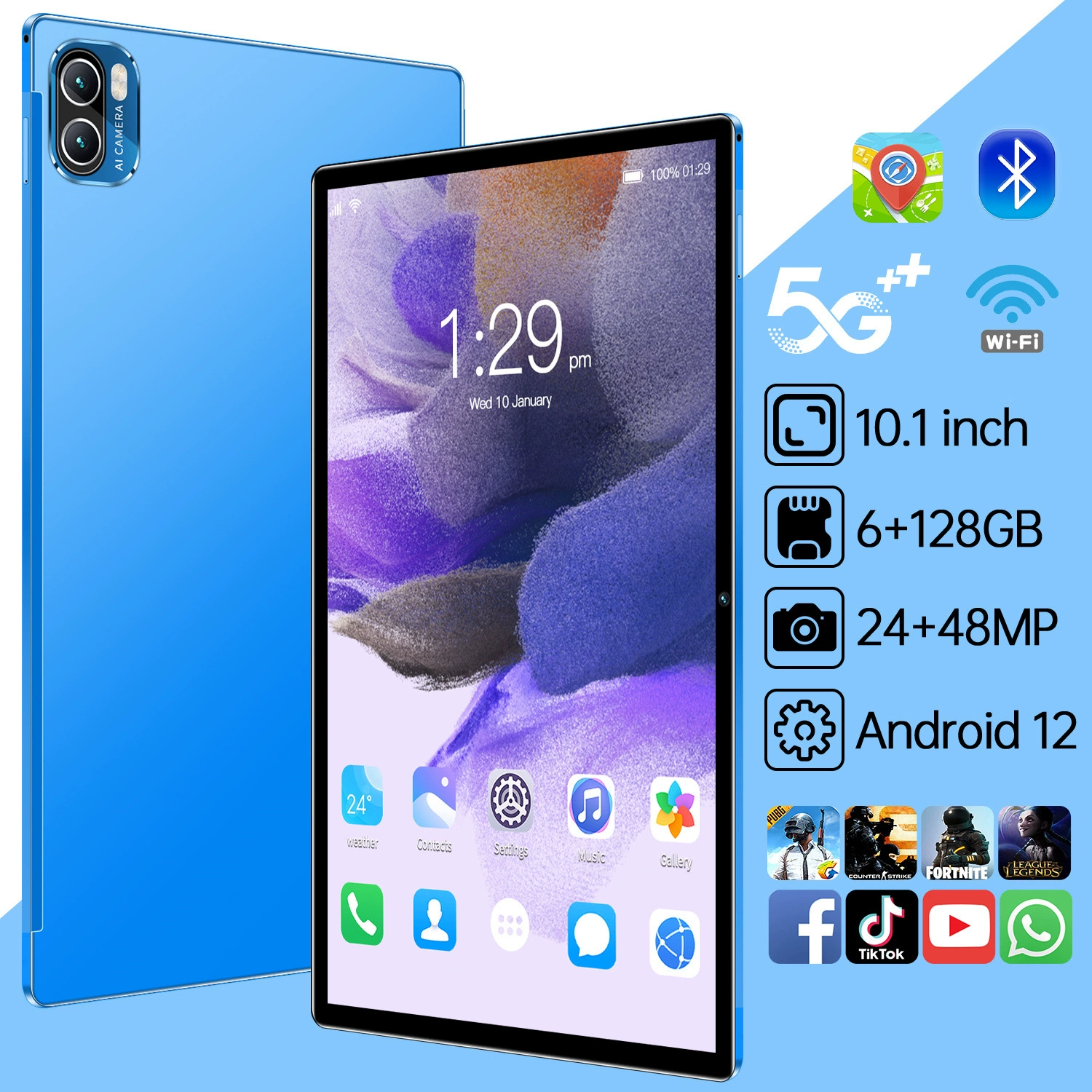 Планшетный ноутбук, без оптовой продажи, 10,1 дюйма, Android, 4G, bluetooth, поддержка функций для всех сетевых стандартов связи, (торговля через границу)