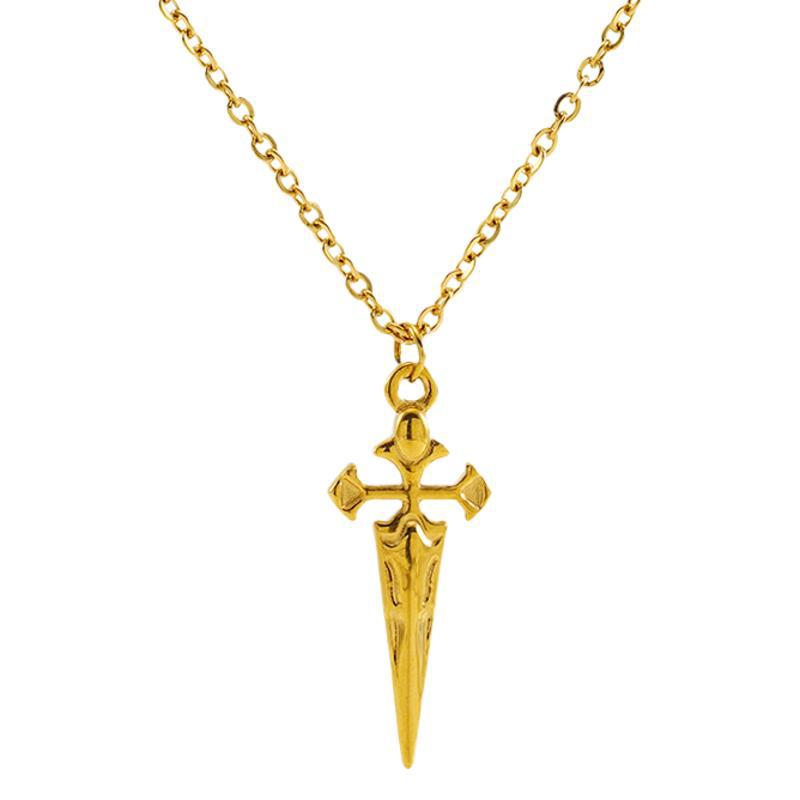 Europa y América cruzada simple retro collar de cruz mujer moda universal hombre y mujer colgante de acero inoxidable collar de clavícula mujer