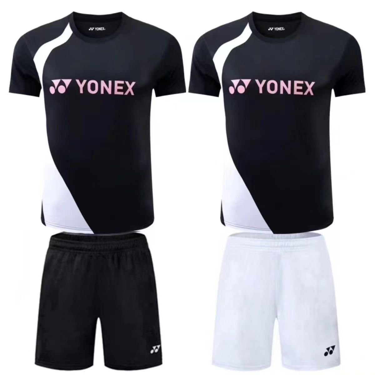 New Badminton Badminton 2025 Quick-drying Sports Same Style Yy Competition Breathable Men's and Women's Short-sleeved suit