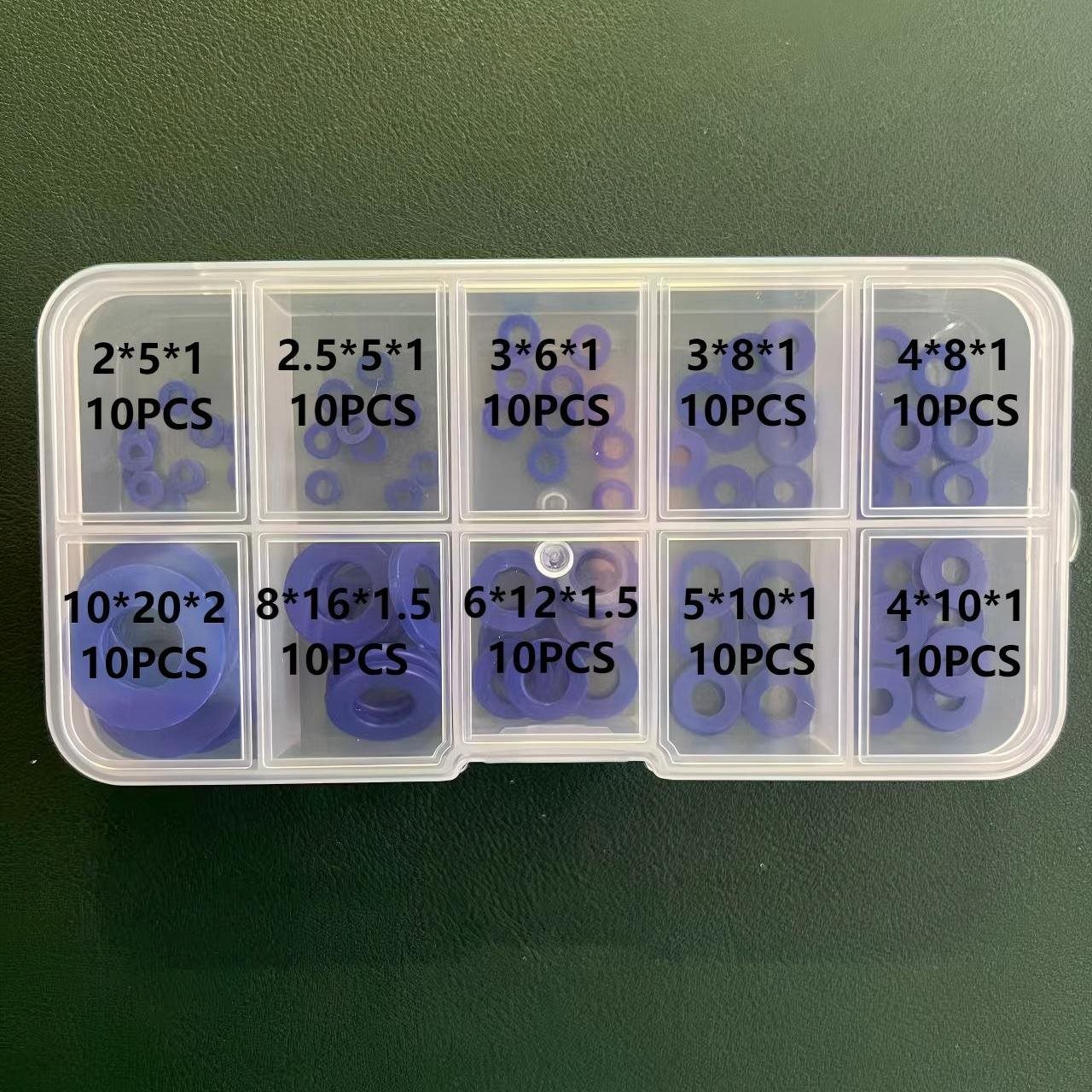 蓝色尼龙平垫绝缘套装硬尼龙M2-M10家用绝缘垫片配件