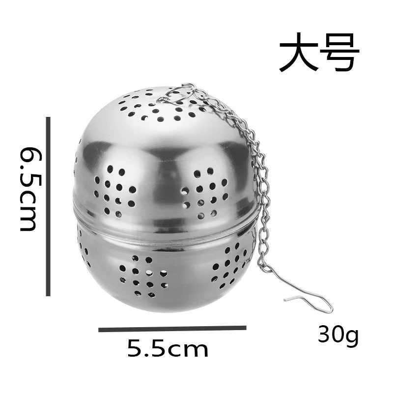 Filtro de bola de condimento de acero inoxidable Bola de condimento para hacer té con fugas de té Sopa de estofado Bola de té de cocina Weibao