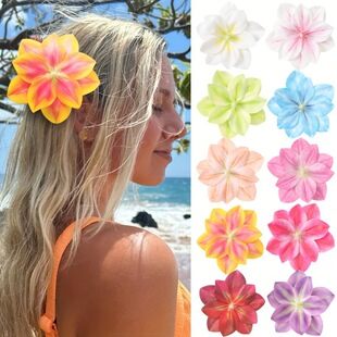 N 87801 Simulated curved flower clip ��߅���l�A�¿�W��