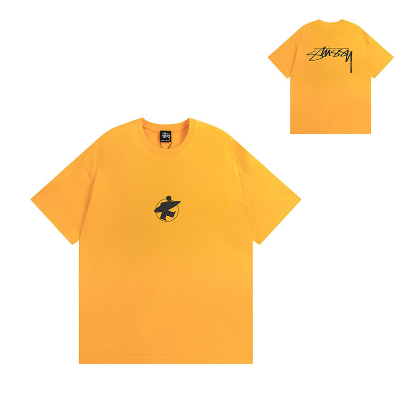 国境を越えた卸売りstyスチュアート黒8クラシック24ss半袖純綿夏ゆるいtシャツ男女同金|undefined
