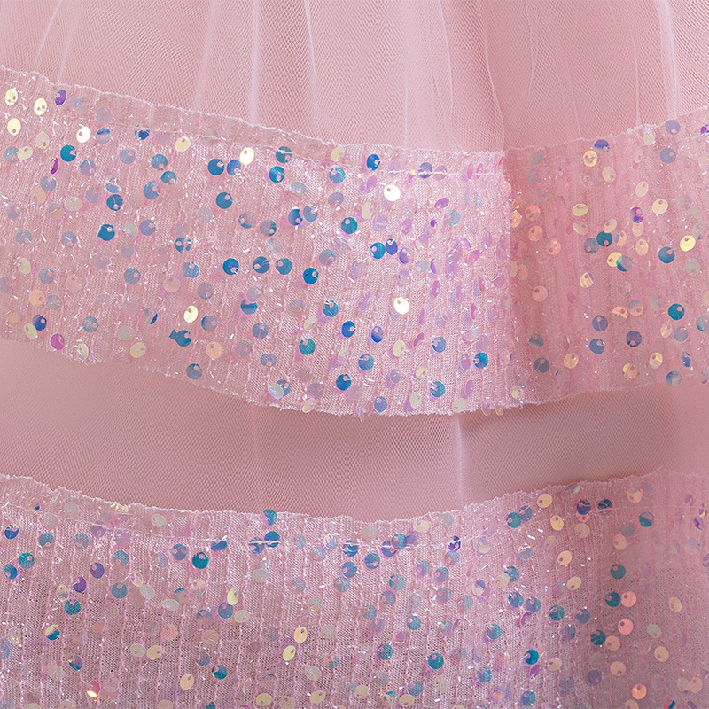 Платье принцессы для детей, ногтевые sequins, юбка, свадебное платье из жемчуга, одежда для особых случаев, подарок на день рождения