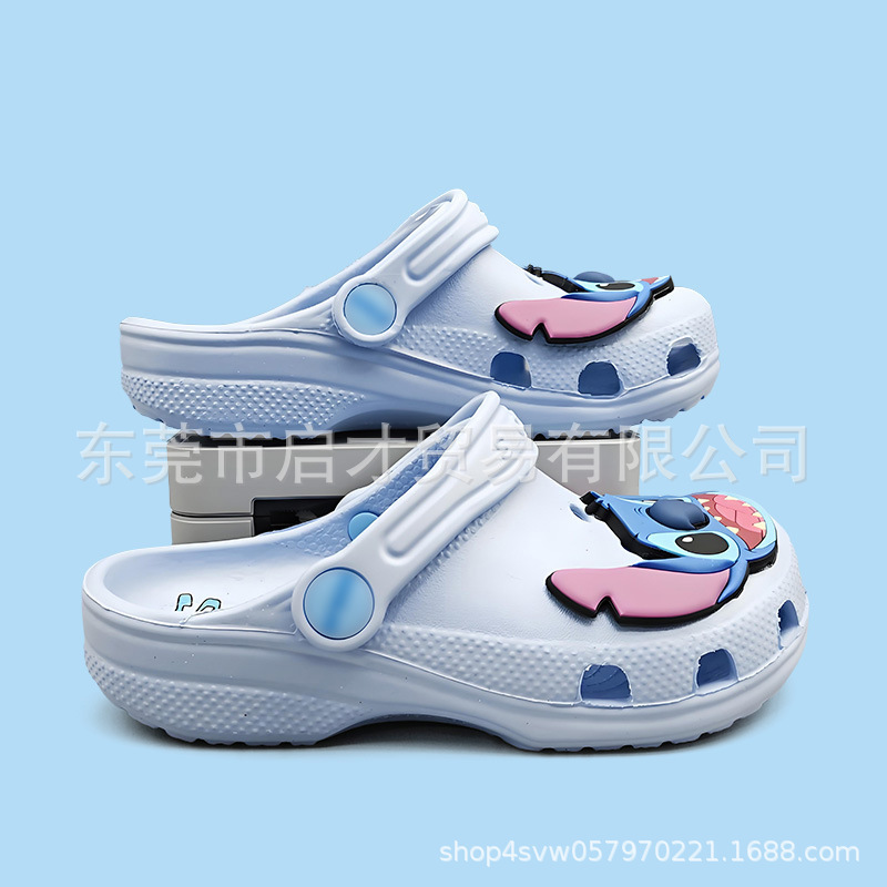 cross新款卡通联名萌露比立体鞋花 儿童防滑洞洞鞋潮流凉鞋|undefined