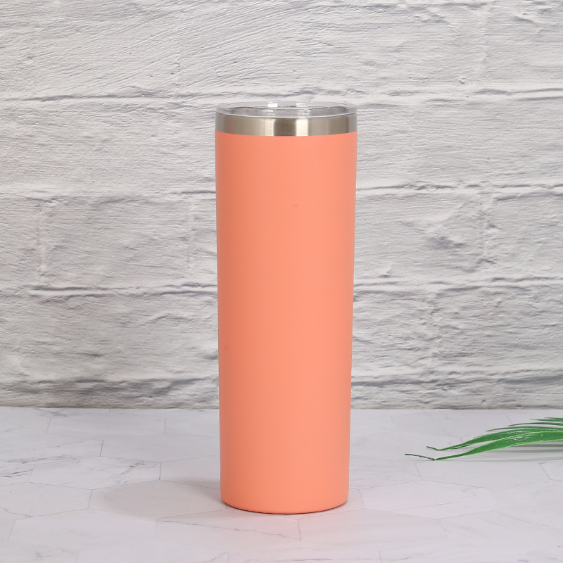 Vaso térmico de acero inoxidable 20oz, recto y de doble capa.