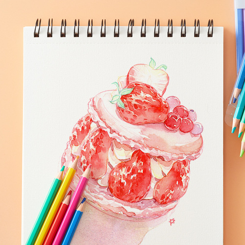 New Colored Pencil Good Colored Pencil Macaron Water-Soluble Colored Pencil Handbook Painting