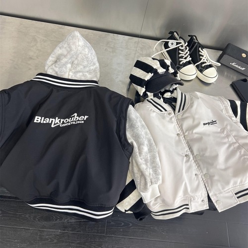 Winter Children's American Street Style Fleece Vest for Boys and Girls Loose Workwear Thick Embroidered Letter Cotton Back Vest