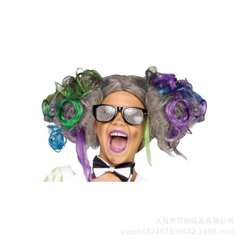 Halloween Wig Doctor Crazy Funny Scientist Wig COS Kids Party Einstein Dress Up Wig