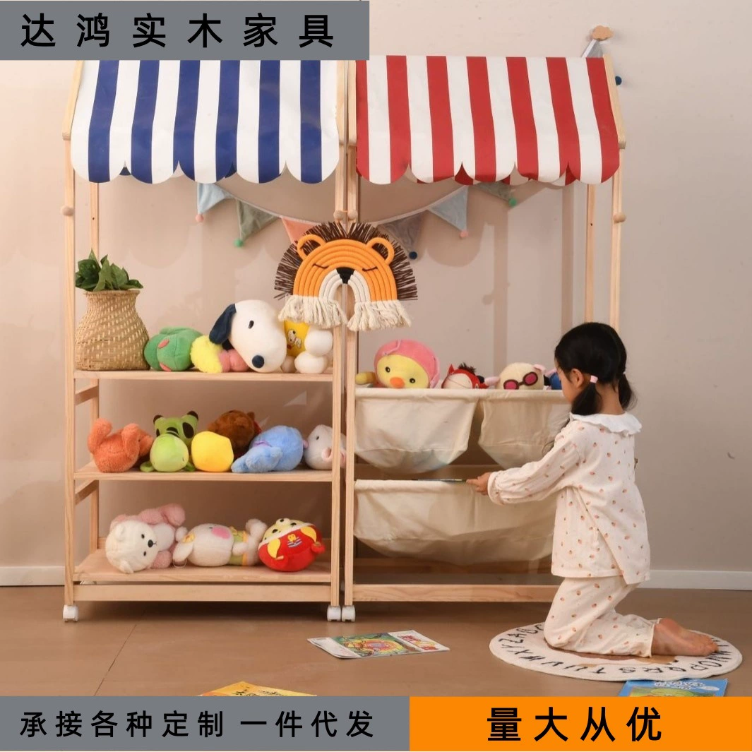 Стеллаж для хранения в столовой для детской комнаты, стеллаж для хранения детских игрушек, бытовая книжная полка из цельного дерева, стеллаж для книг с картинками, стеллаж для кукол