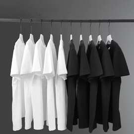 纯色t恤男士短袖时尚品牌情侣白色黑色服装t恤女士专制产品夏季