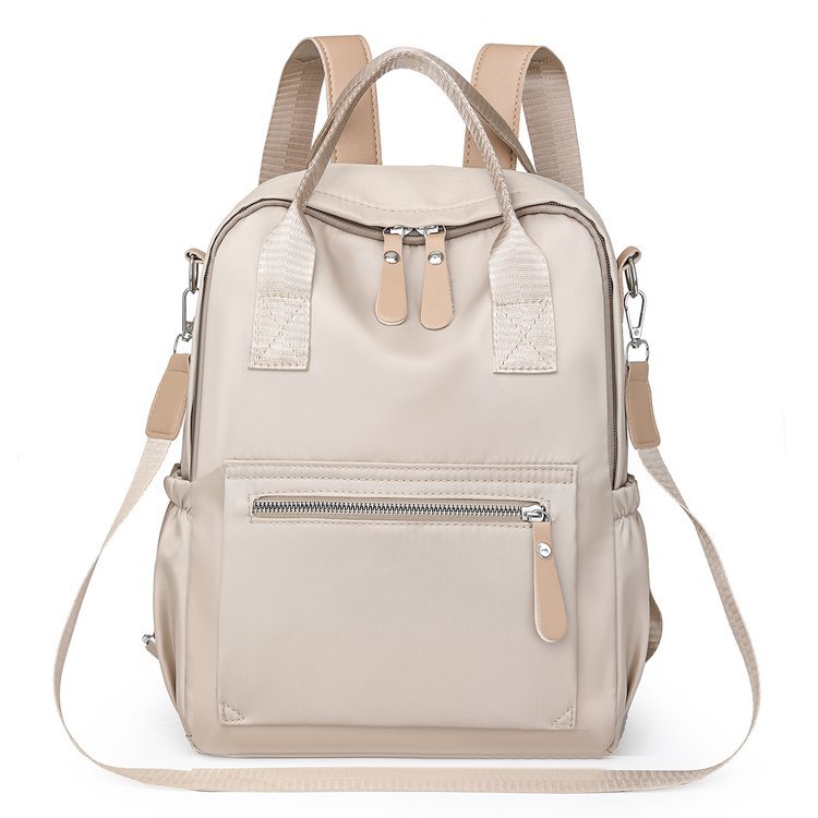 Casual simple mochila de mujer tendencia transfronteriza 2025 nuevo color sólido simple mochila de hombro simple