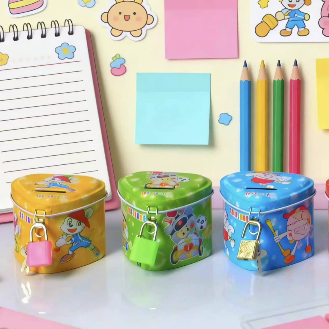 Новая Милая мультяшная мини-копилка с замком Оптом Детская универсальная портмоне в подарок