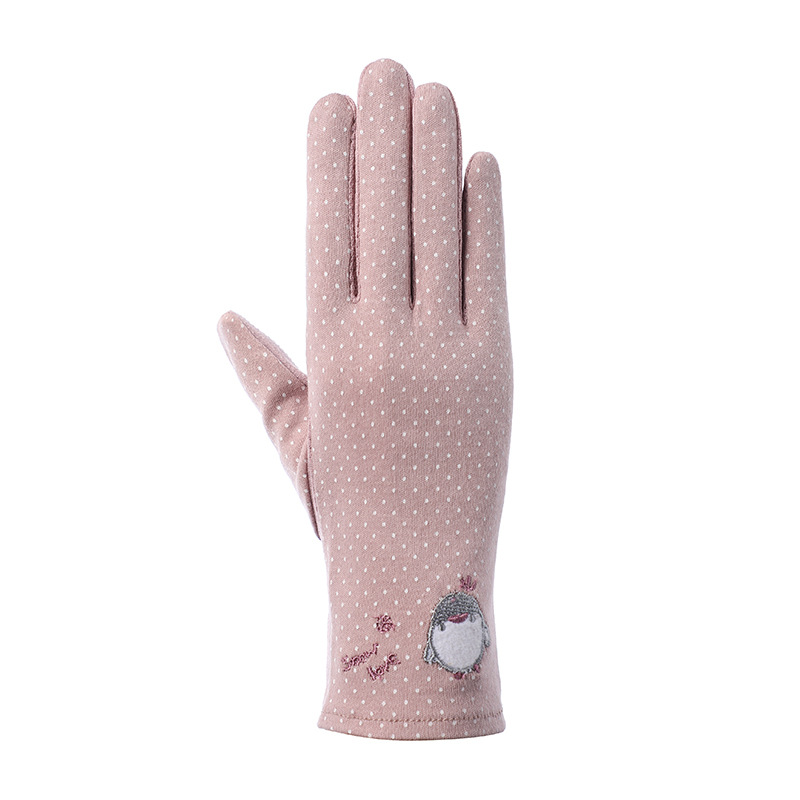 Guantes de protección solar Guantes de pantalla táctil bordados de tela para mujer de primavera y verano
