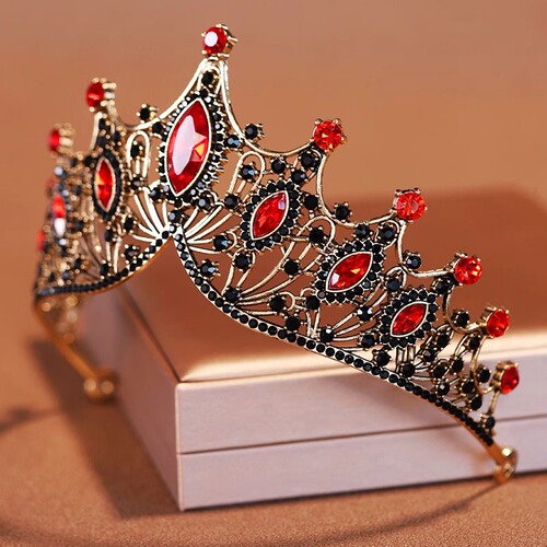 Crown headband large crown bridal headdress wedding jewelry stage party European rhinestone wholesale crown accessories