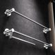 All Copper Bathroom Towel Rack Wall Hanging Rotating Double Rod Toilet Chrome Plated Towel Bar Toilet Bath Towel Rack Hanging