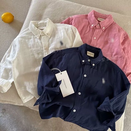 Children's Shirts 26 Spring and Summer New American-Style Shirts for Boys and Girls, Stylish and Versatile, Casual, Breathable, Collared, Handsome Shirts Children's Shirts 26 Spring and Summer New American-Style Shirts for Boys and Girls, Stylish and Versatile, Casual, Breathable, Collared, Handsome Shirts