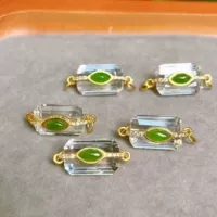 Натуральный белый кристалл с инкрустацией глаз лошади яшма с двойной пряжкой позолоченные аксессуары