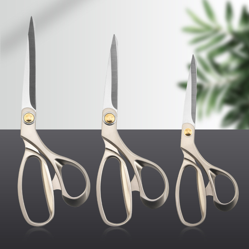 Tijeras de sastre grandes, tijeras para el hogar de acero inoxidable, costura profesional, tela de sastrería, tijeras para prendas de vestir, tijeras manuales de aleación de zinc, cuero