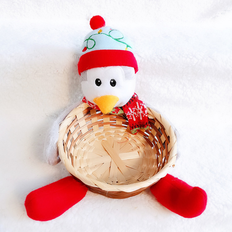 大型実用クリスマス竹かご家庭装飾サンタクロース収納かごホテルパーティー用品クリスマスキャンディーかご|undefined