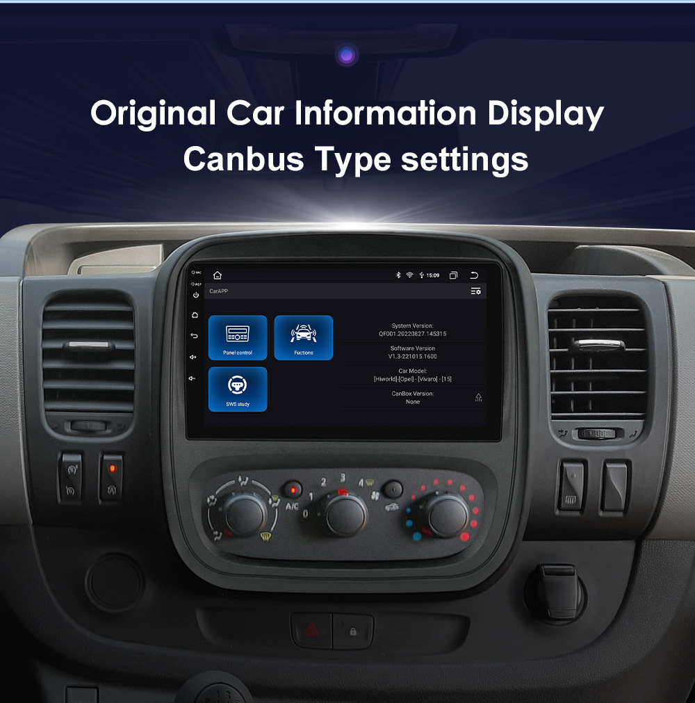 9 inch for 14-21 Renault Trafic 3 Opel Vivaro car Android large screen navigation GPS