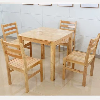 正方形全实木餐桌椅家用北欧小户型饭桌民宿酒店饭店餐厅实木桌子