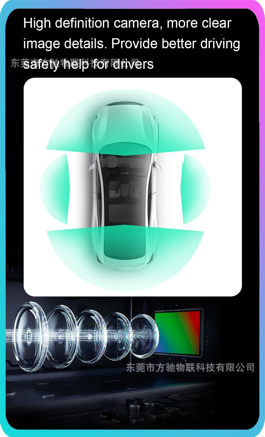Car-mounted 360-degree universal camera with after-sales service, 3D wide-angle high-definition night vision, compatible with all main units for reversing