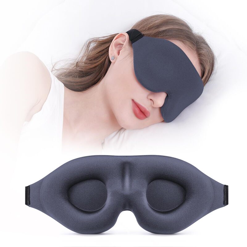 3D Light-Blocking Sleep Mask, Relaxing Zero-Pressure Night Mask, Soft and Breathable, Relieves Eye Fatigue during Lunch Break