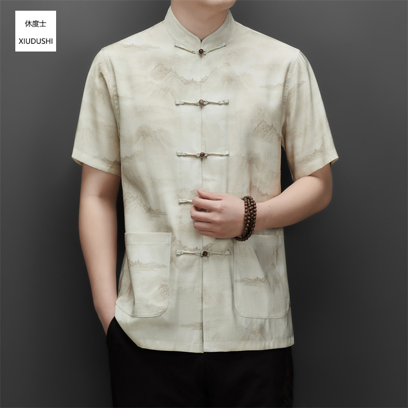 Linen Summer Chinese Style Tang Suit