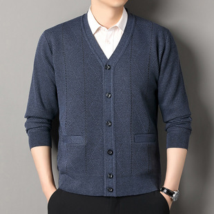 2025 Amazon Spring and Autumn New Men's Versatile Sweater Korean Style Trendy Casual Loose Handsome Knitted Cardigan for Men