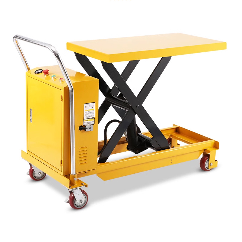 Plataforma elevadora pequeña, tipo tijera, eléctrica, manual, móvil, hidráulica, desplazable.