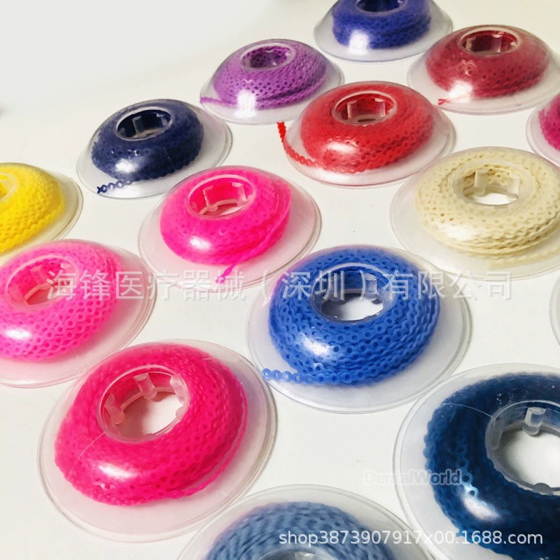 Резиновые цепочки для ортодонтии, резиновые кольца, натяжные цепи, стоматологические цепные кольца, материал 15FT 4.57m для медицинского оборудования, бренд