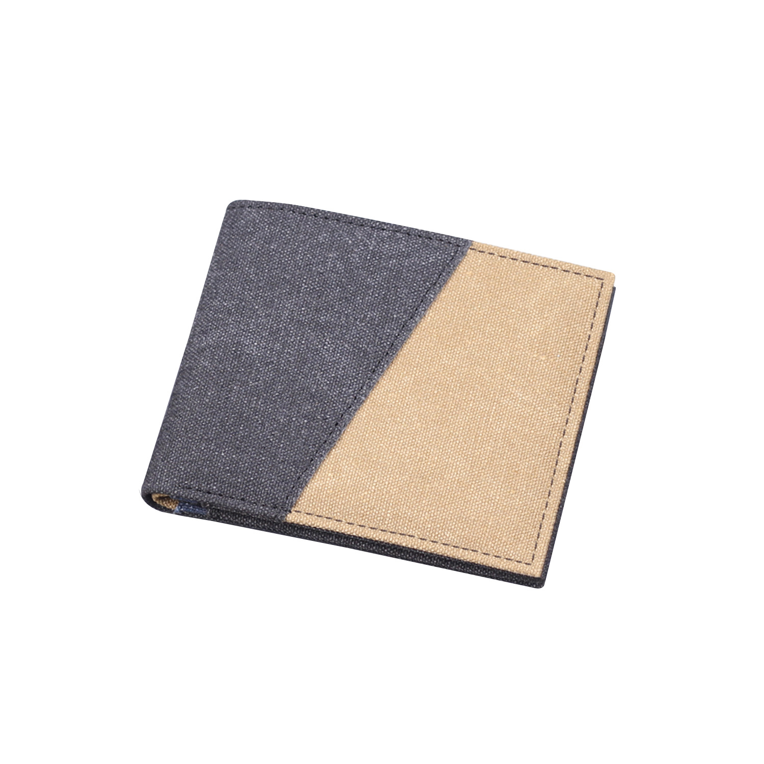 Canvas cartera corta cartera de denim para hombres cartera de tela suave nuevo producto cartera de cuero para hombres cartera de tarjetas en un hombre 9 tarjetas