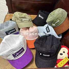 23SS Ventile Camp Cap联名防水棉鸭舌帽棒球帽拼色SUEDE VISOR S