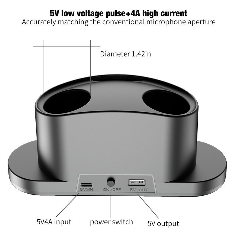 Base de Carga Magnética para Micrófono Inalámbrico Type-C USB 5V de Carga Inteligente image 5