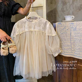 女童连衣裙秋季2026新款儿童超仙生日礼服裙子女宝宝秋装公主裙