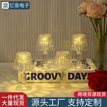 跨境创意氛围小夜灯LED电子蜡烛灯装饰透明卧室床头简约家居摆件