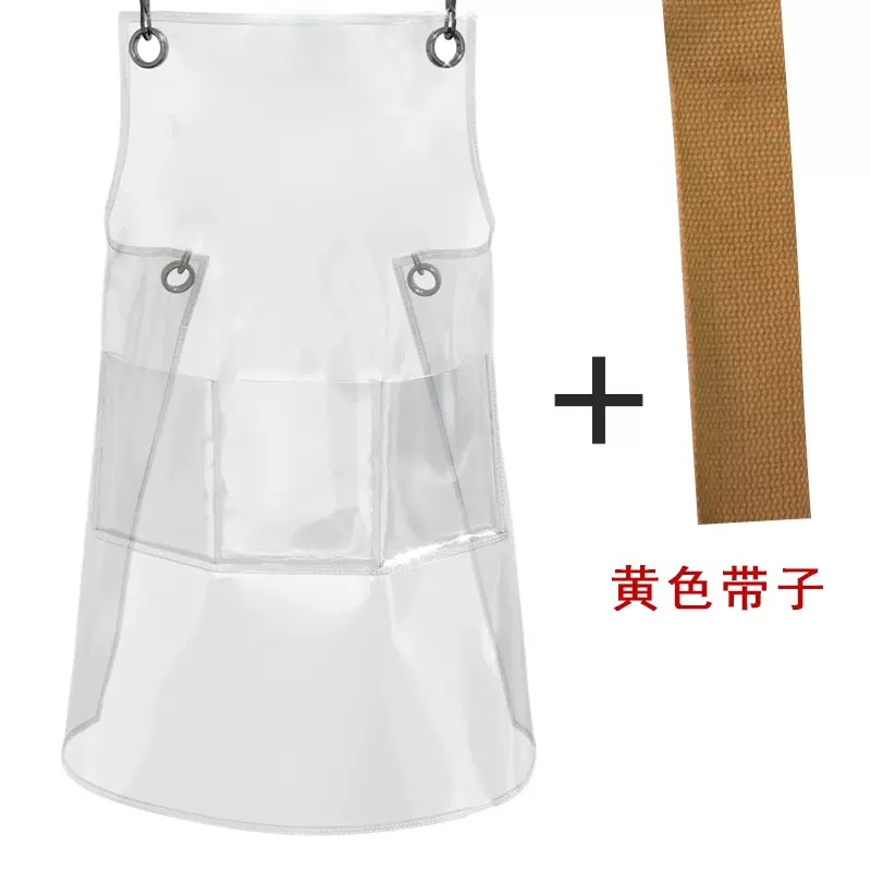 Transparente TPU delantal impermeable a prueba de aceite peluquería ropa de trabajo delantal de fábrica al por mayor