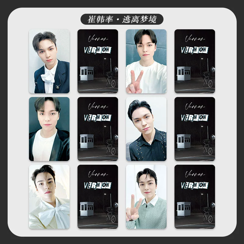 K-pop mini photo card set (Seventeen style) — 6-photo designs, 30-style collectible cards