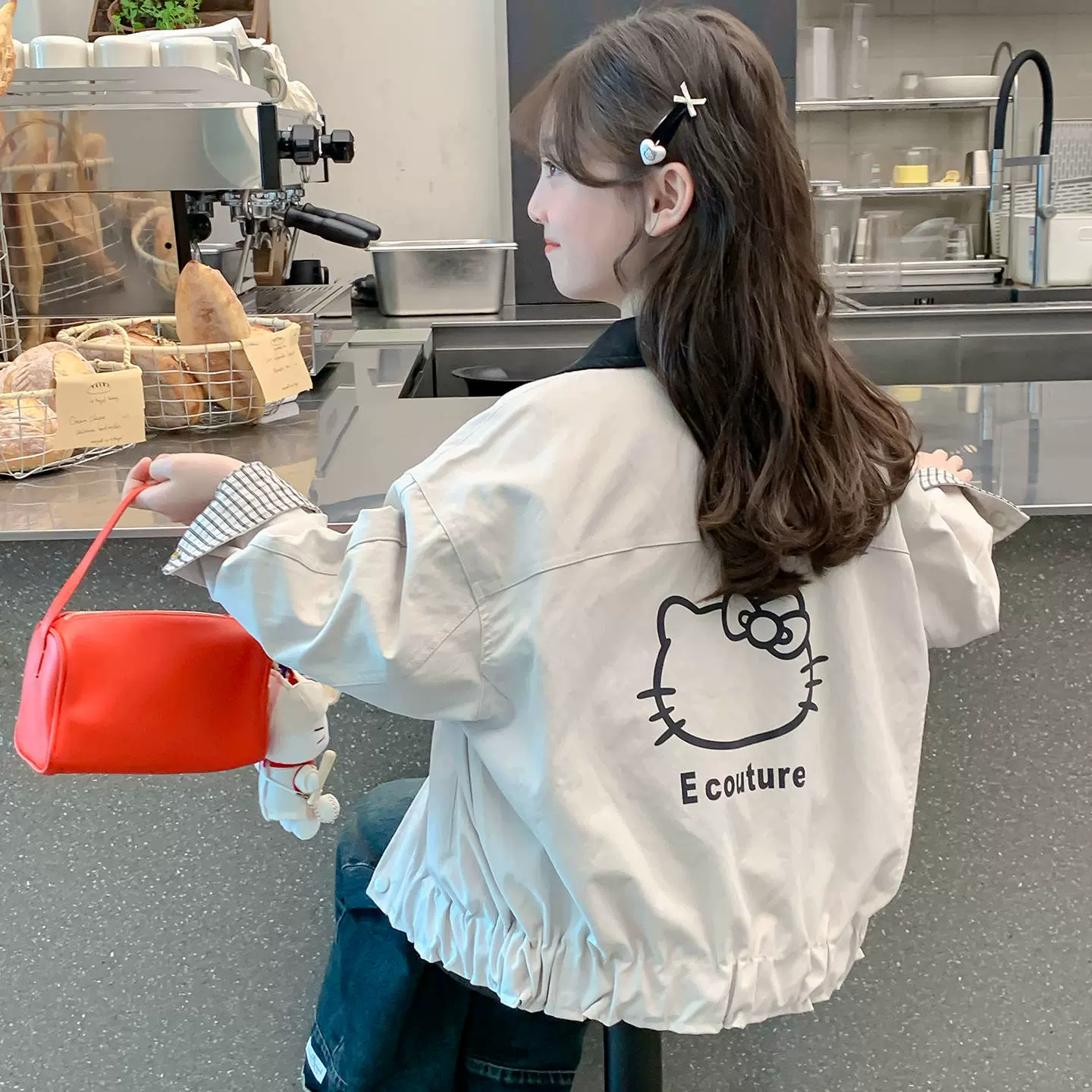 女童外套春秋款2025新款女孩大童秋装休闲上衣儿童百搭运动棒球服