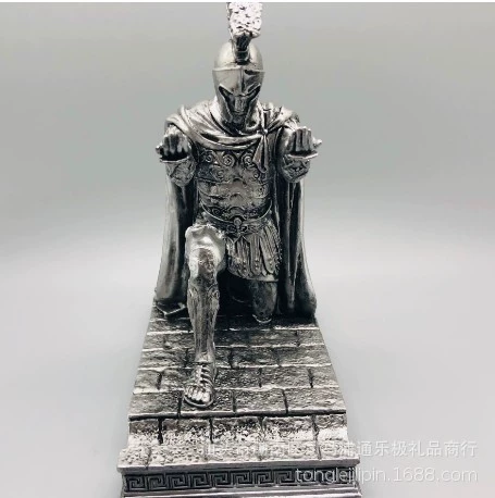 通乐极 PenHolder Knight Pen Seat Armor Hero Pen Holder Display Stand Stationery Pen Holder Metal Electroplating
