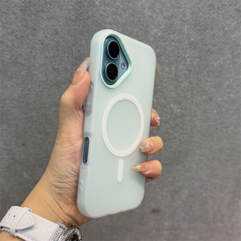 デレ適用 Apple 17 携帯電話ケース ライトイエロー ジェリータッチ iPhone16promax マグネット式 新型 2in1|undefined