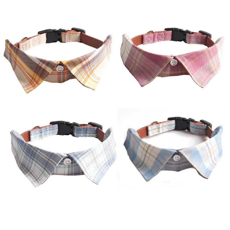 Aminger Новый ошейник для домашних животных в британском стиле клетчатая собака галстук-бабочка воротник пластиковая пряжка галстук-бабочка ошейник