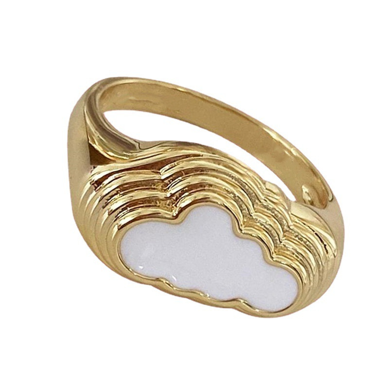 Ins Same Cloud Ring Copper Plated Real Gold Creative Ring Fashion Simple Jewelry Spot Hot Sale display picture 4