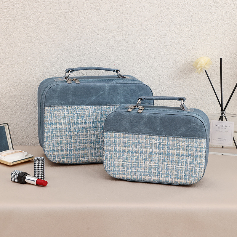 Venta directa de fábrica Chanel estilo cosmético caso las mujeres gran capacidad alto sentido Internet celebridad bolsa almacenamiento portátil multifuncional maleta